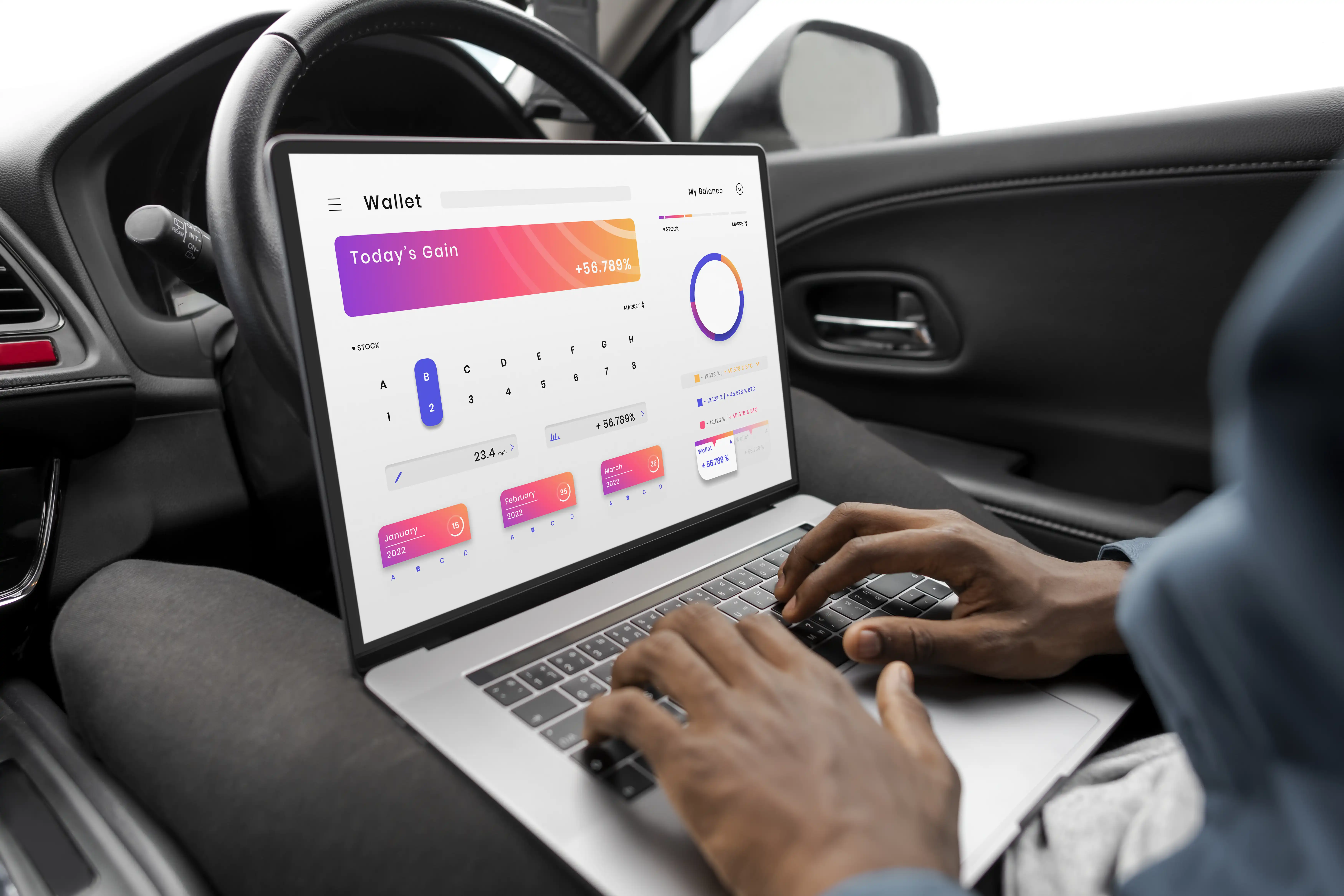 Automotive website illustration
